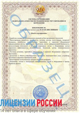 Образец сертификата соответствия (приложение) Мышкин Сертификат ISO 27001